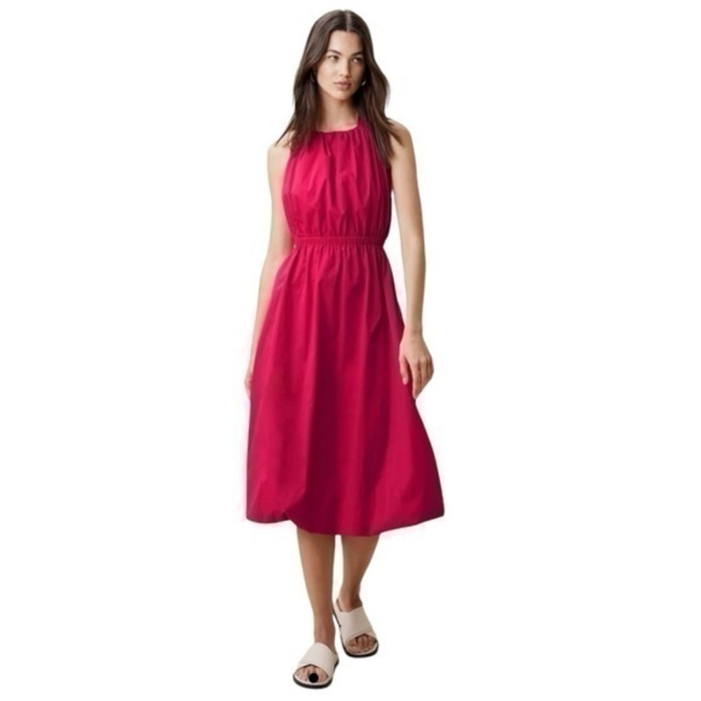 Banana Republic Maui Rose Bubble-Hem Taffeta Midi Dress 💕